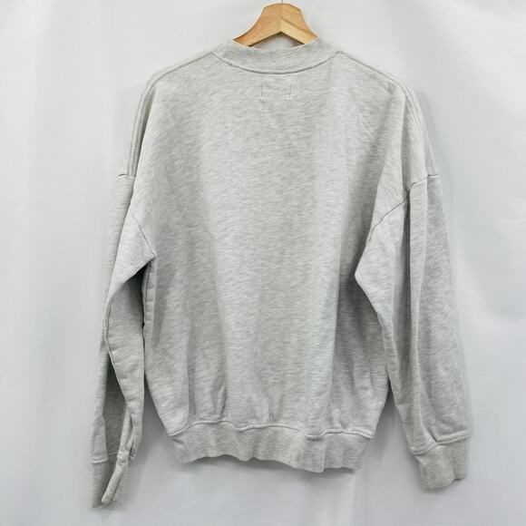 Joah Brown light heather grey crewneck sweatshirt - Picture 4 of 6